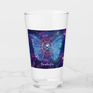 Morpho butterfly / Galaxy Mandala Glass