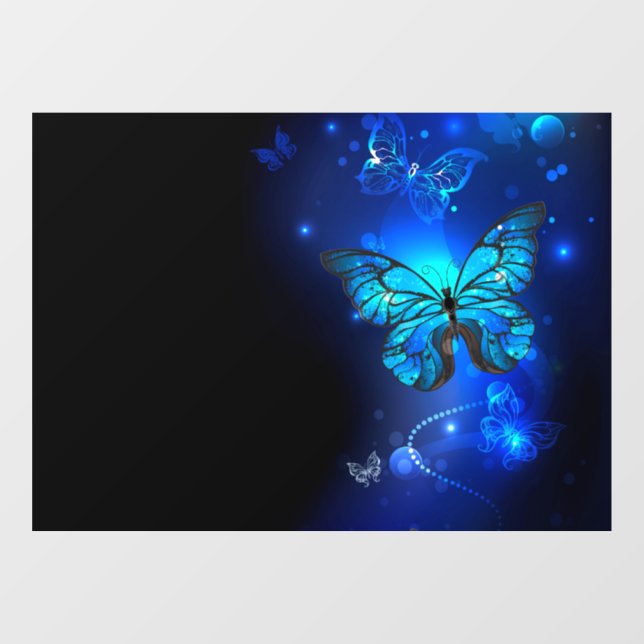 Morpho Butterfly in the Dark Background (Sheet)