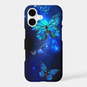 Morpho Butterfly in the Dark Background