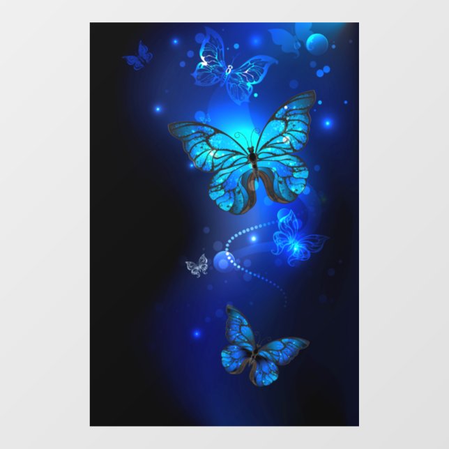 Morpho Butterfly in the Dark Background (Sheet)