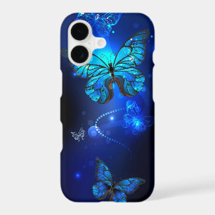 Morpho Butterfly in the Dark Background