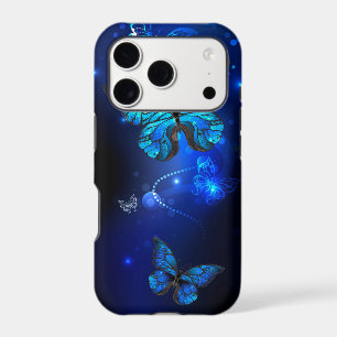 Morpho Butterfly in the Dark Background