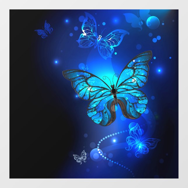 Morpho Butterfly in the Dark Background (Sheet)
