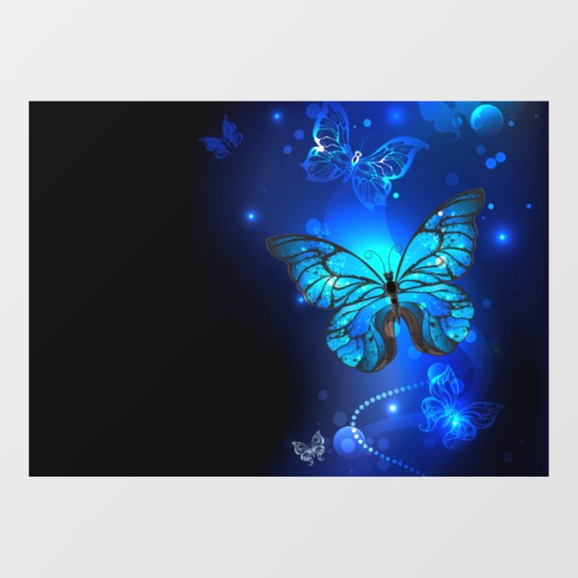 Morpho Butterfly in the Dark Background (Sheet)