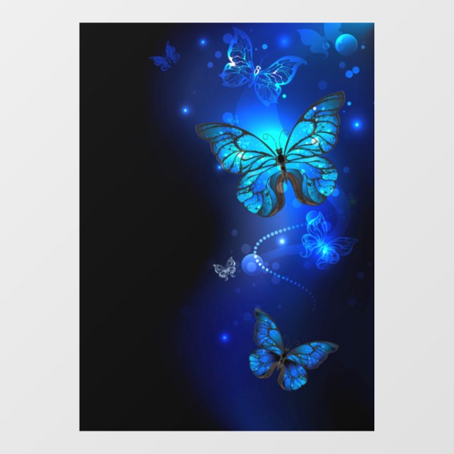 Morpho Butterfly in the Dark Background (Sheet)