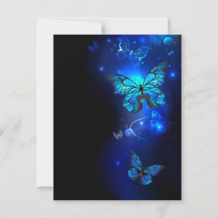 Morpho Butterfly in the Dark Background Advice Card
