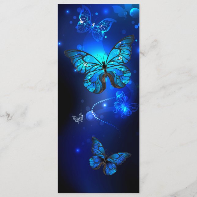 Morpho Butterfly in the Dark Background Advice Card (Front)