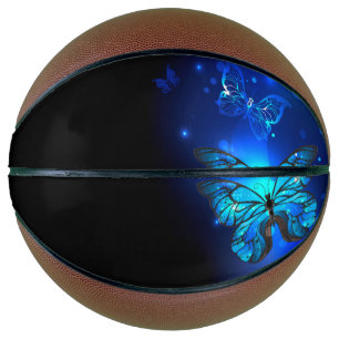 Morpho Butterfly in the Dark Background Basketball