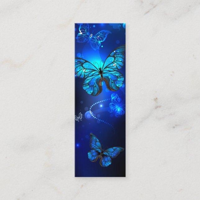 Morpho Butterfly in the Dark Background Calling Card (Front)