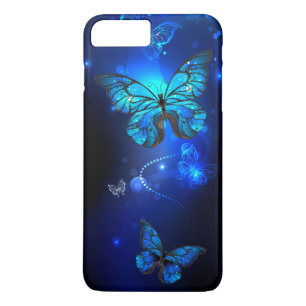 Morpho Butterfly in the Dark Background Case-Mate iPhone Case