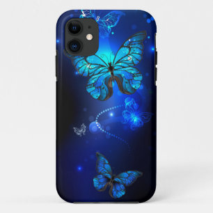Morpho Butterfly in the Dark Background Case-Mate iPhone Case
