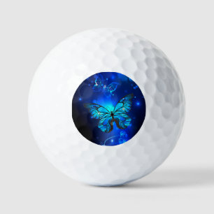 Morpho Butterfly in the Dark Background Golf Balls