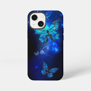Morpho Butterfly in the Dark Background iPhone 13 Mini Case