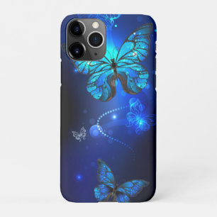 Morpho Butterfly in the Dark Background iPhone 11Pro Case