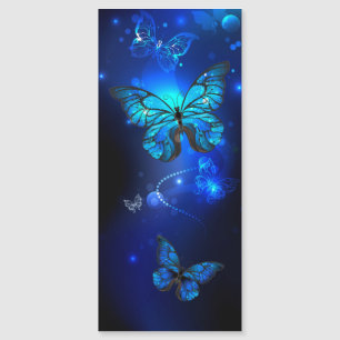 Morpho Butterfly in the Dark Background Magnetic Invitation