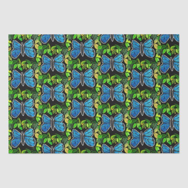 Morpho Butterfly Tissue Paper (Front)