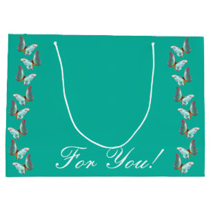 Morpho Teal Butterfly Gift Bag