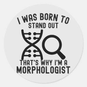 Morphologists, I Love Morphology Classic Round Sticker