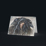 Morrigan Card<br><div class="desc">Morrigan,  the Raven Goddess from Celtic mythology and folklore has such a commanding presence. Her dark eyes are ever watchful and mysterious.</div>