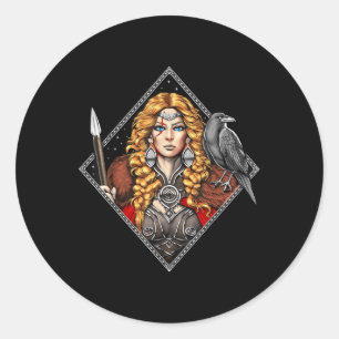 Morrigan Goddess Celtic Mythology Pagan Deity Of W Classic Round Sticker