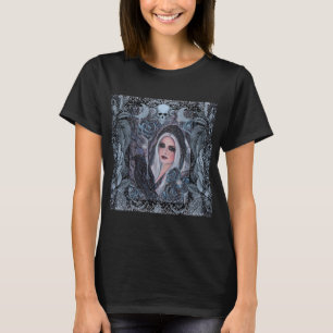 Morrigan goddess with raven by Renee  T-Shirt