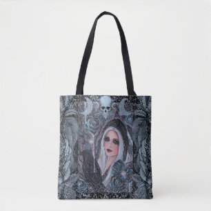 Morrigan goddess with raven by Renee  Tote Bag
