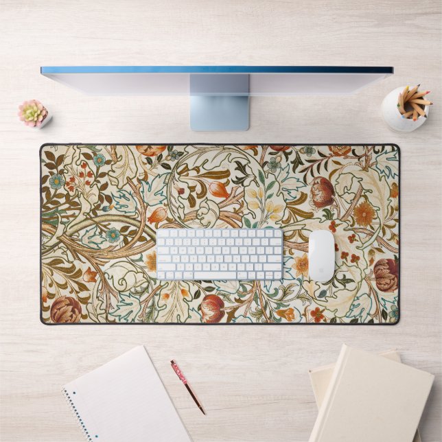  Morris Acanthus Floral Crewel Embroidery Pattern Desk Mat (Office 1)