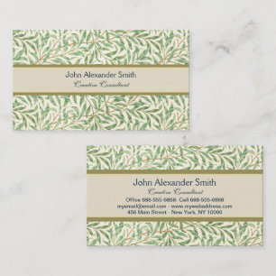 Morris - Antique willow leaves & Branches Pattern Business Card