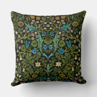 Morris Black Background Vintage Blackthorn Pattern