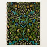 Morris Black Background Vintage Blackthorn Pattern Planner<br><div class="desc">This is a digitally enhanced version of William Morris's Blackthorn famous pattern.The small speckled texture design in the background base colour enhances the premium feel of the design. William Morris's Blackthorn is a striking example of his mastery in decorative arts and textile design. The piece is chraacterised by its intricate...</div>