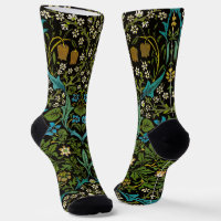 Morris Black Background Vintage Blackthorn Pattern