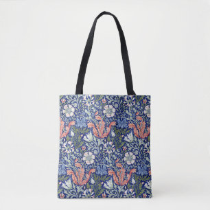 Morris Blue Background 1896 Compton Floral Pattern Tote Bag