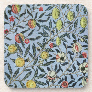Morris Blue Background Antique Pomegrana Pattern Coaster