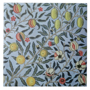 Morris Blue Background Antique Pomegrana Pattern Tile