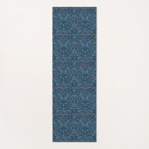 Morris Blue Background Vintage Blackthorn Pattern Yoga Mat