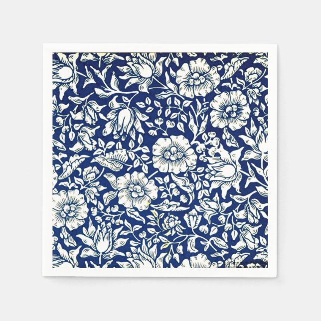 Morris - Blue Mallow Napkin (Front)