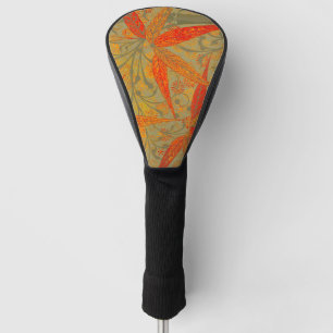 Morris & Co. Bamboo Pattern Godwin Orange & Sage Golf Head Cover