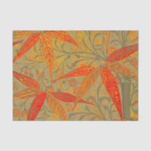 Morris & Co. Bamboo Pattern Godwin Orange & Sage Tissue Paper