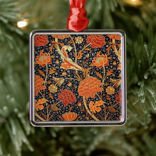 Morris - Cray, colourful floral pattern Metal Tree Decoration (Tree)