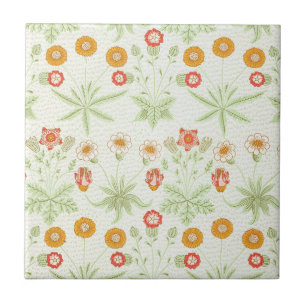 Morris Daisy, Classic Victorian Floral Pattern Tile
