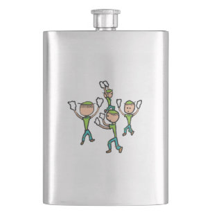 Morris Dancing Hip Flask