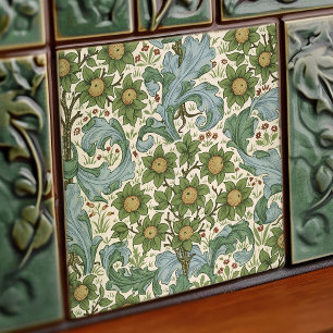Morris Dearle Art Nouveau Floral Victorian Repro Tile