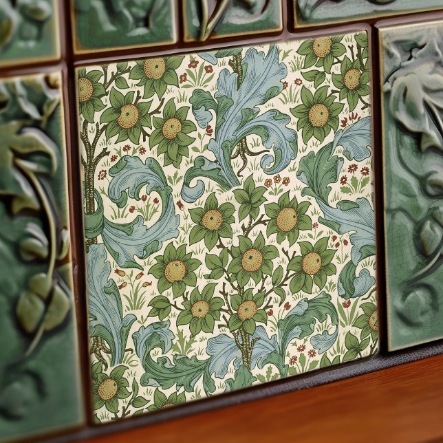 Morris Dearle Art Nouveau Floral Victorian Repro Tile (Creator Uploaded)