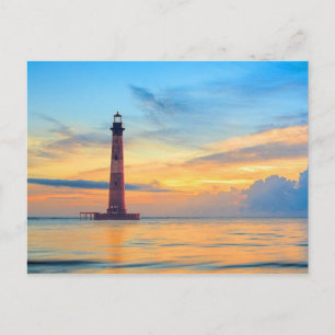 Morris Island Light House Postcard