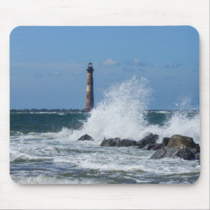 Morris Island Lighthouse Splash Mouse Pad
