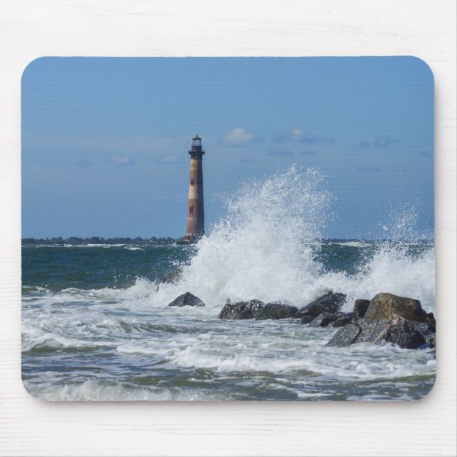 Morris Island Lighthouse Splash Mouse Pad (Front)