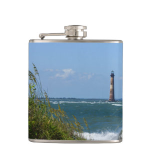 Morris Island Lighthouse Walkway Hip Flask