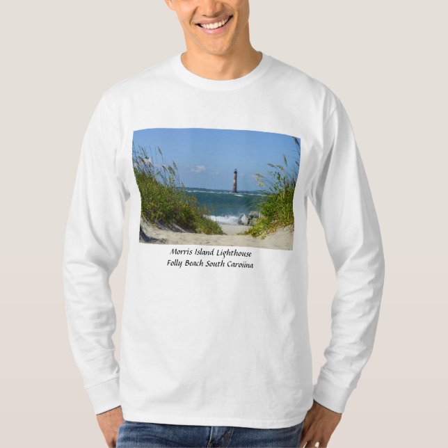 Morris Island Lighthouse Walkway T-Shirt (Front)