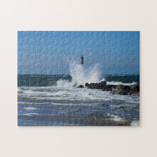 Morris Lighthouse Splash Jigsaw Puzzle (Horizontal)