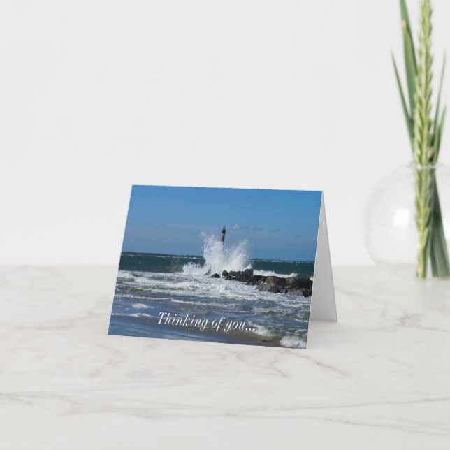 Morris Lighthouse Splash Thinking Of You Card (Front)